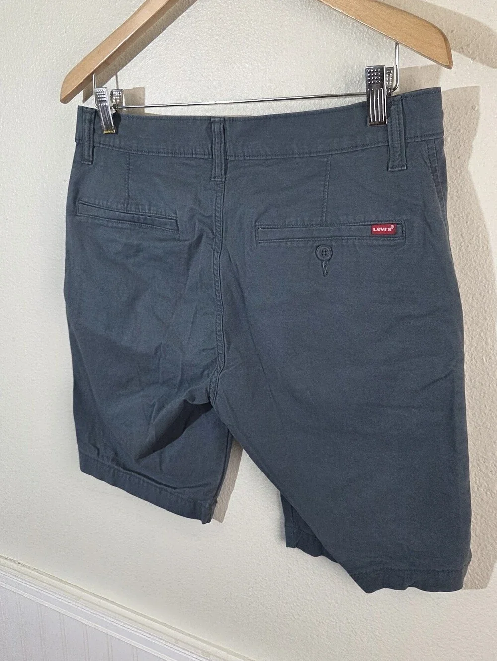 Levi's XX Chino Men's Shorts 32 Blue Stretch Cotton Chino Preppy Flat Front 9